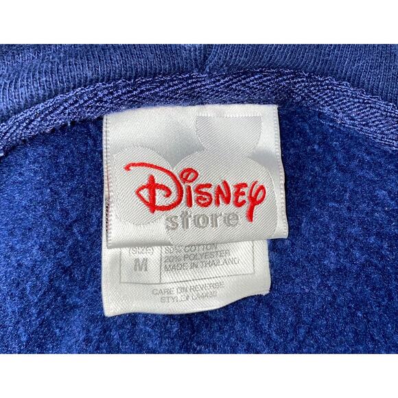 Disney Tigger blue hooded sweatshirt embroidered snap up hoodie size medium - Picture 6 of 7